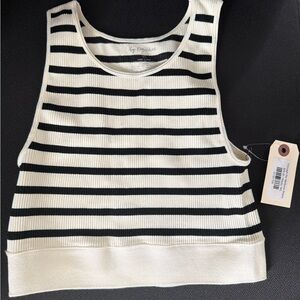 By Together Black and Cream Striped Brami